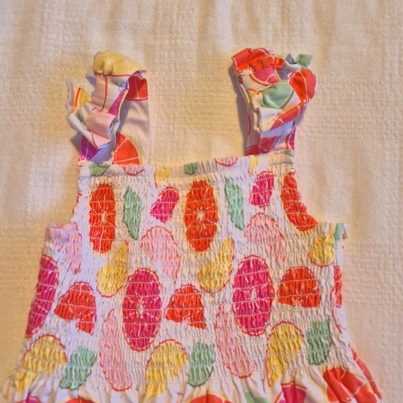 Gymboree girls size 4T Fruit Punch sun dress orange, lemon & lime design VGUC - Picture 2 of 5